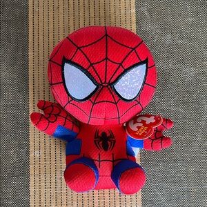 Ty Red and Blue Spider-Man Plush Beanie